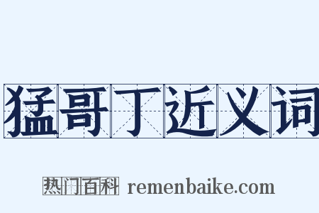 猛哥丁近义词是什么意思的图片